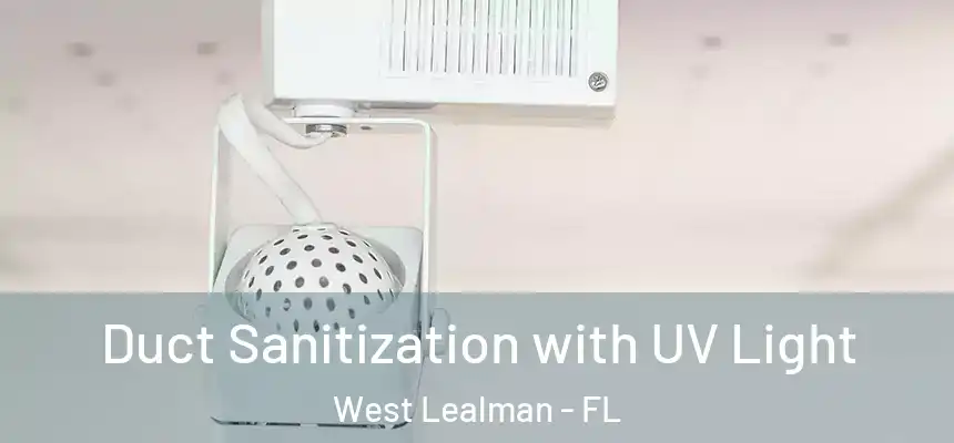 Duct Sanitization with UV Light West Lealman - FL